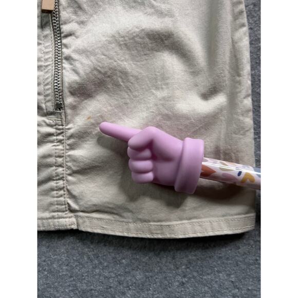 Chico’s Beige Women's Jacket Size 3 Fits XL Zip Front Stretch Cotton - Picture 11 of 11